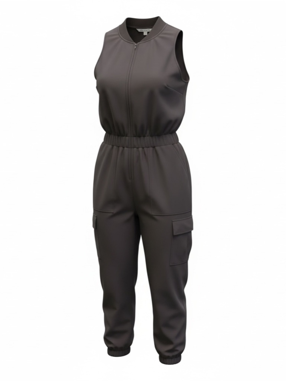 Athleta Sleeveless Cargo Jumpsuit in Brown